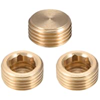 sourcing map Conector Hexagonal De Cabeza Avellanada- Accesorio Del Tubo De Latón- G 1-2 Pulgada De Tubo Macho Adaptador…